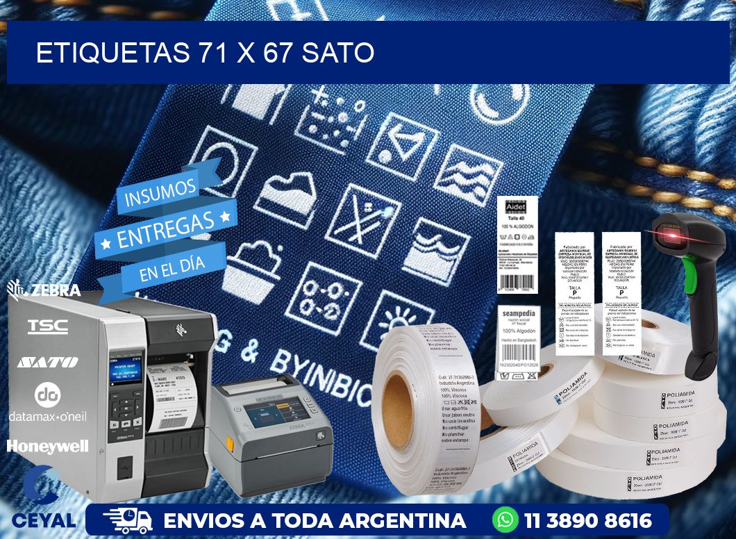 ETIQUETAS 71 x 67 SATO