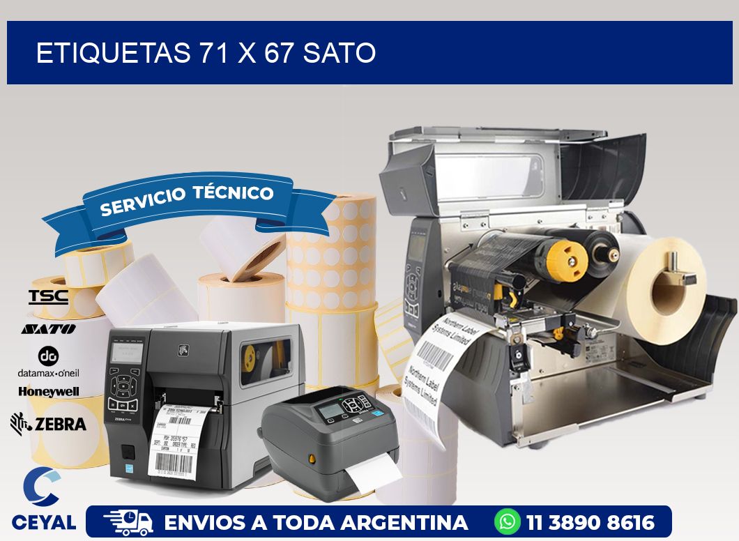 ETIQUETAS 71 x 67 SATO