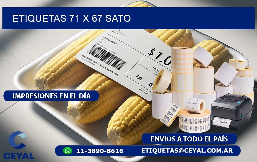 ETIQUETAS 71 x 67 SATO