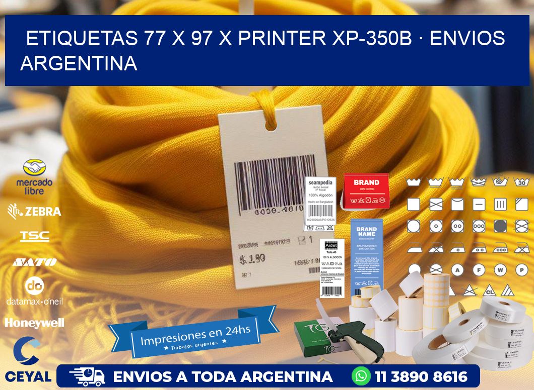 ETIQUETAS 77 x 97 X PRINTER XP-350B · ENVIOS ARGENTINA