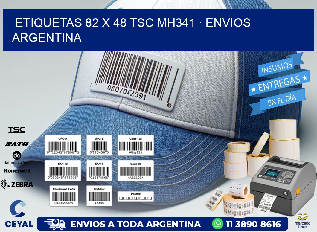 ETIQUETAS 82 x 48 TSC MH341 · ENVIOS ARGENTINA