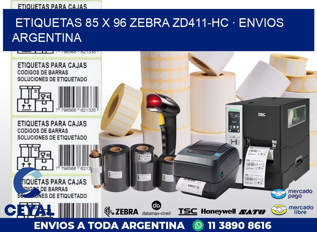 ETIQUETAS 85 x 96 ZEBRA ZD411-HC · ENVIOS ARGENTINA