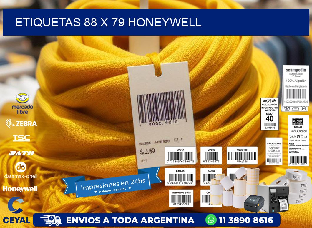 ETIQUETAS 88 x 79 HONEYWELL