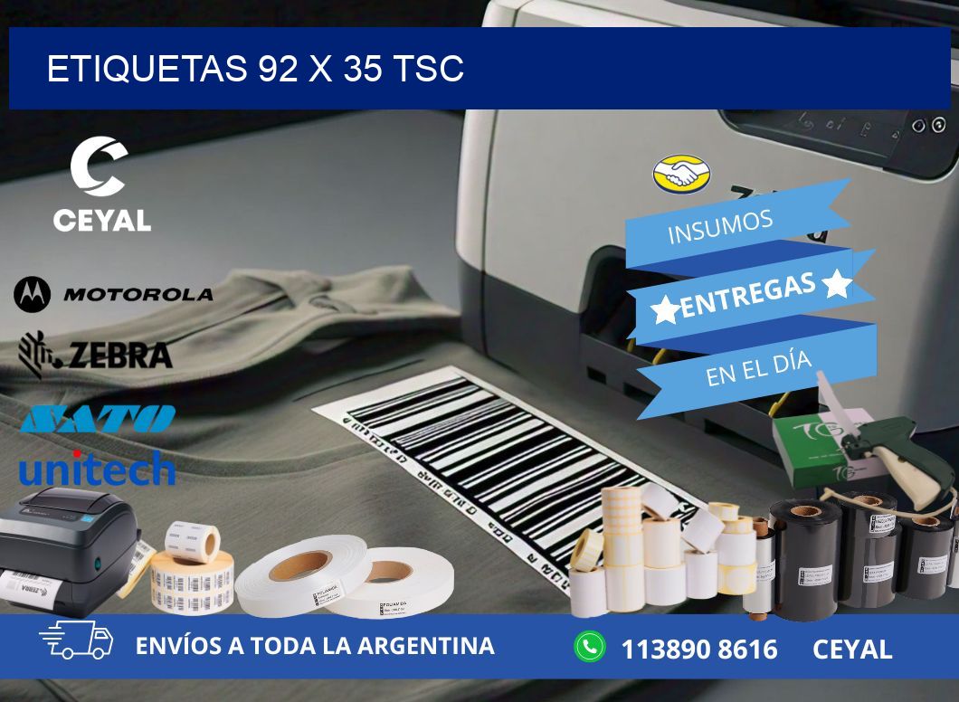 ETIQUETAS 92 x 35 TSC