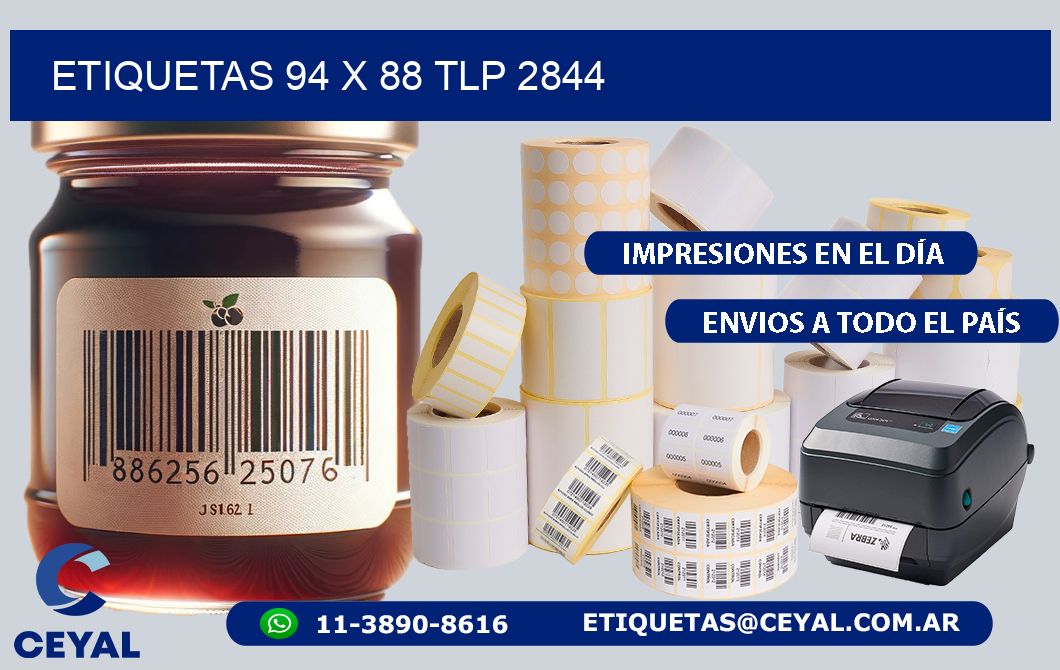 ETIQUETAS 94 x 88 TLP 2844