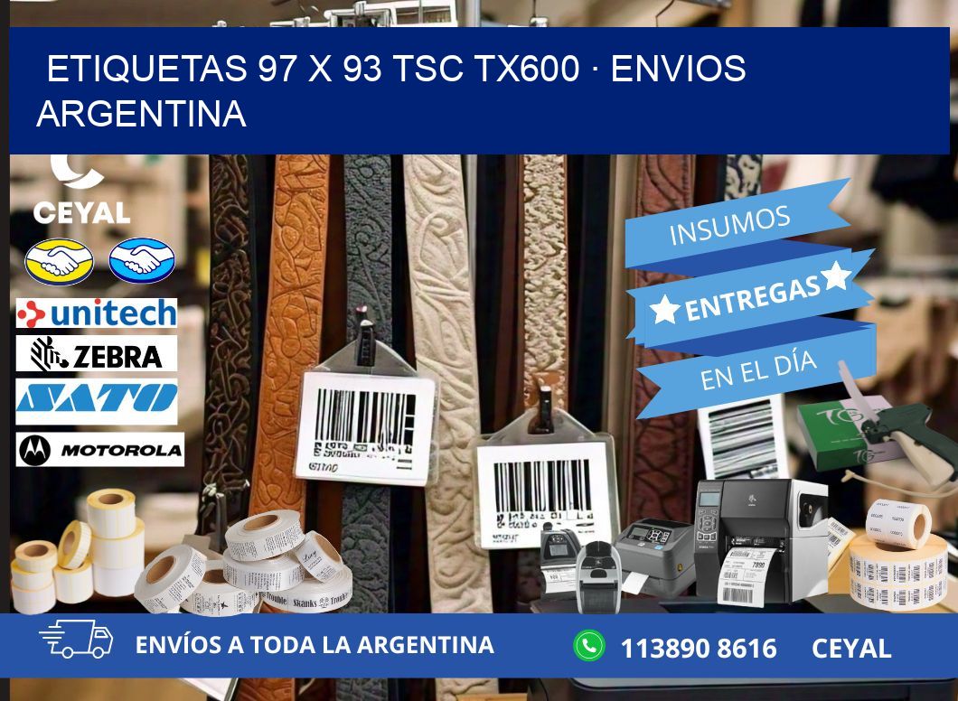 ETIQUETAS 97 x 93 TSC TX600 · ENVIOS ARGENTINA
