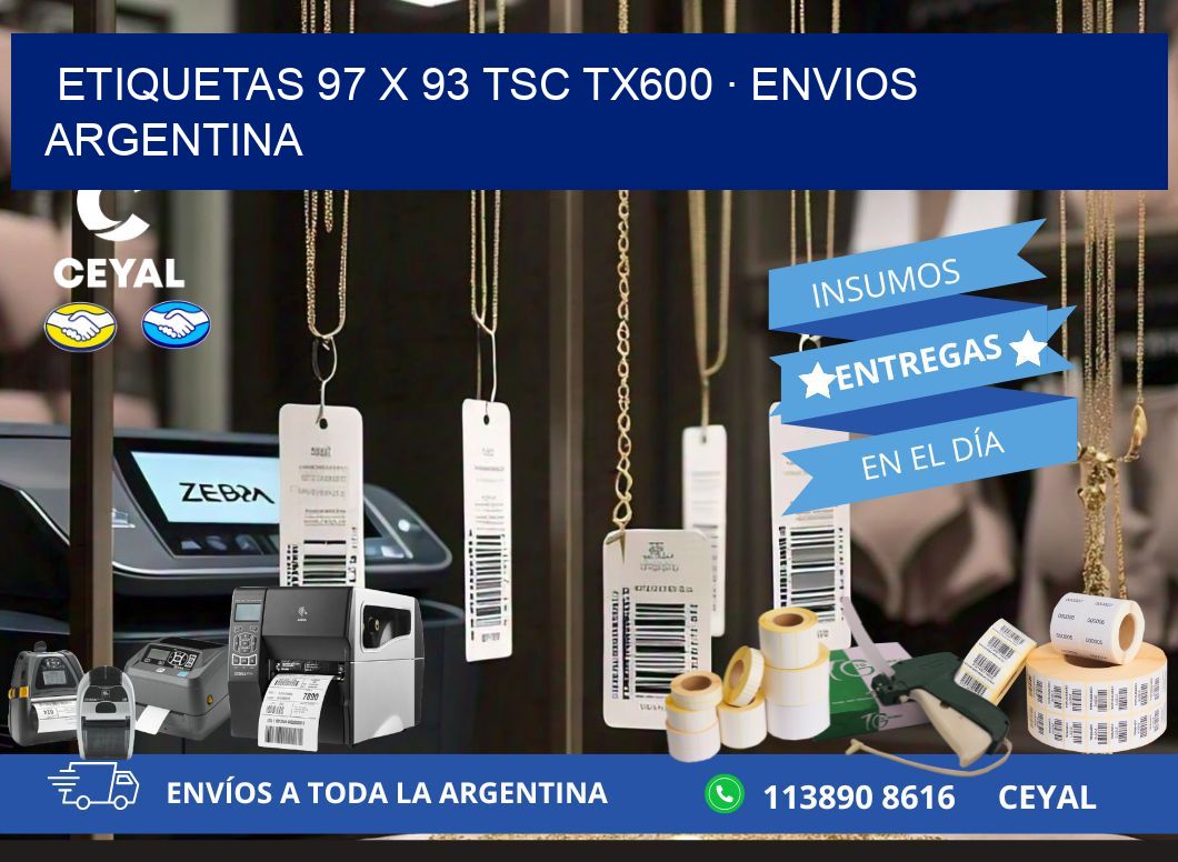 ETIQUETAS 97 x 93 TSC TX600 · ENVIOS ARGENTINA