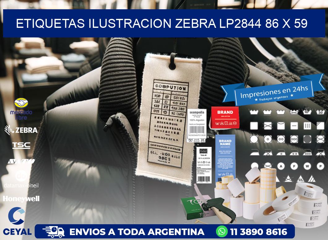 ETIQUETAS ILUSTRACION ZEBRA LP2844 86 x 59