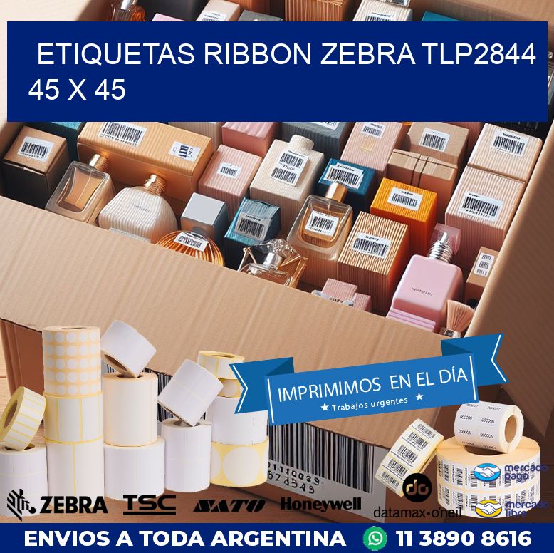 ETIQUETAS RIBBON Zebra TLP2844 45 x 45