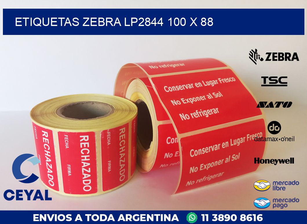 ETIQUETAS Zebra LP2844 100 x 88