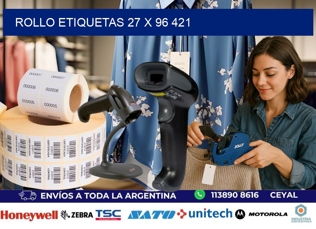 Rollo etiquetas 27 x 96 421