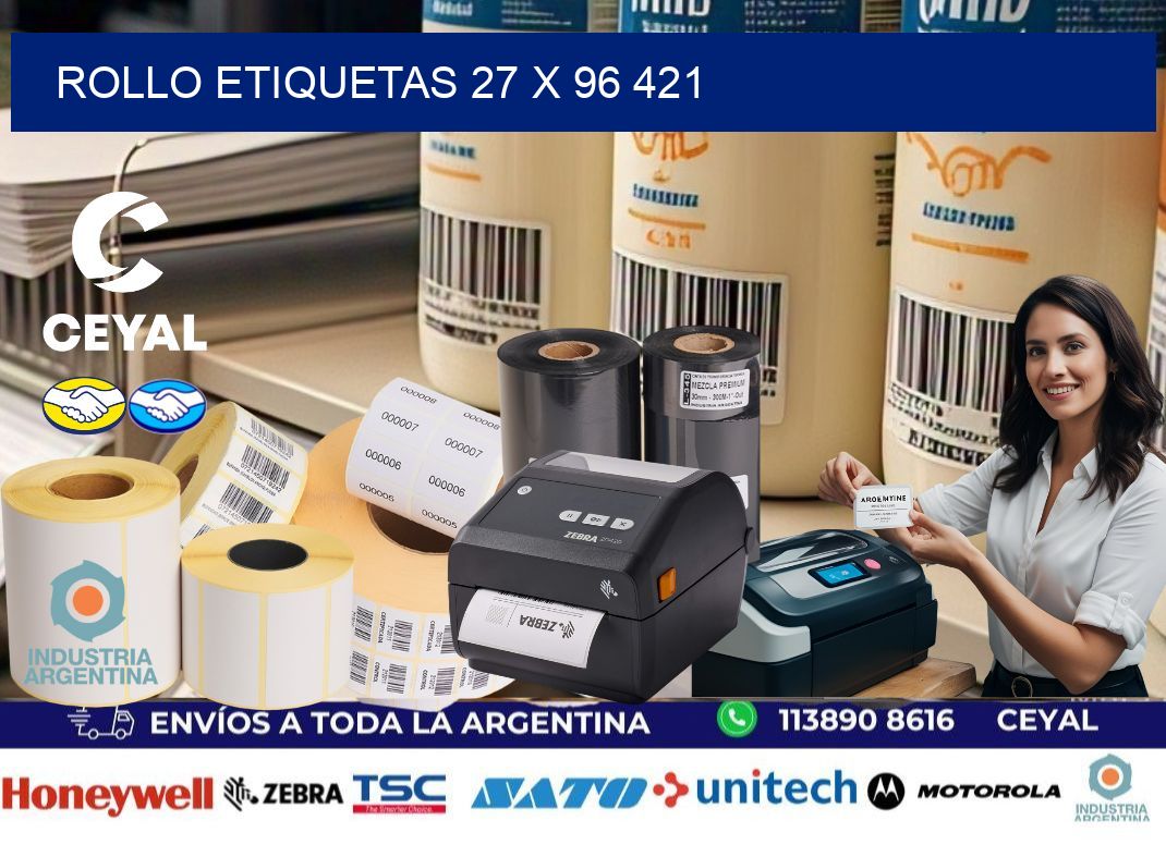 Rollo etiquetas 27 x 96 421