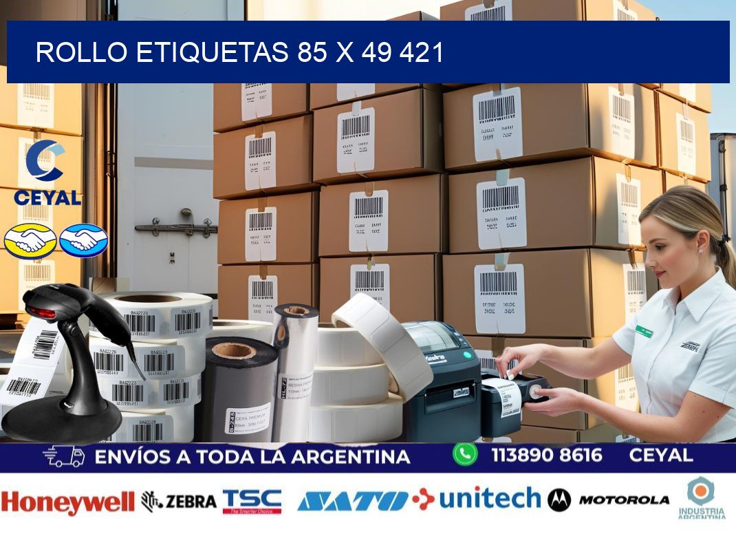 Rollo etiquetas 85 x 49 421