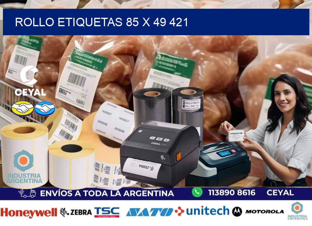 Rollo etiquetas 85 x 49 421