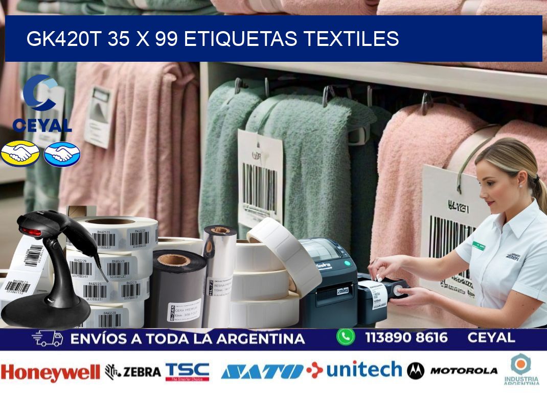 GK420T 35 x 99 ETIQUETAS TEXTILES