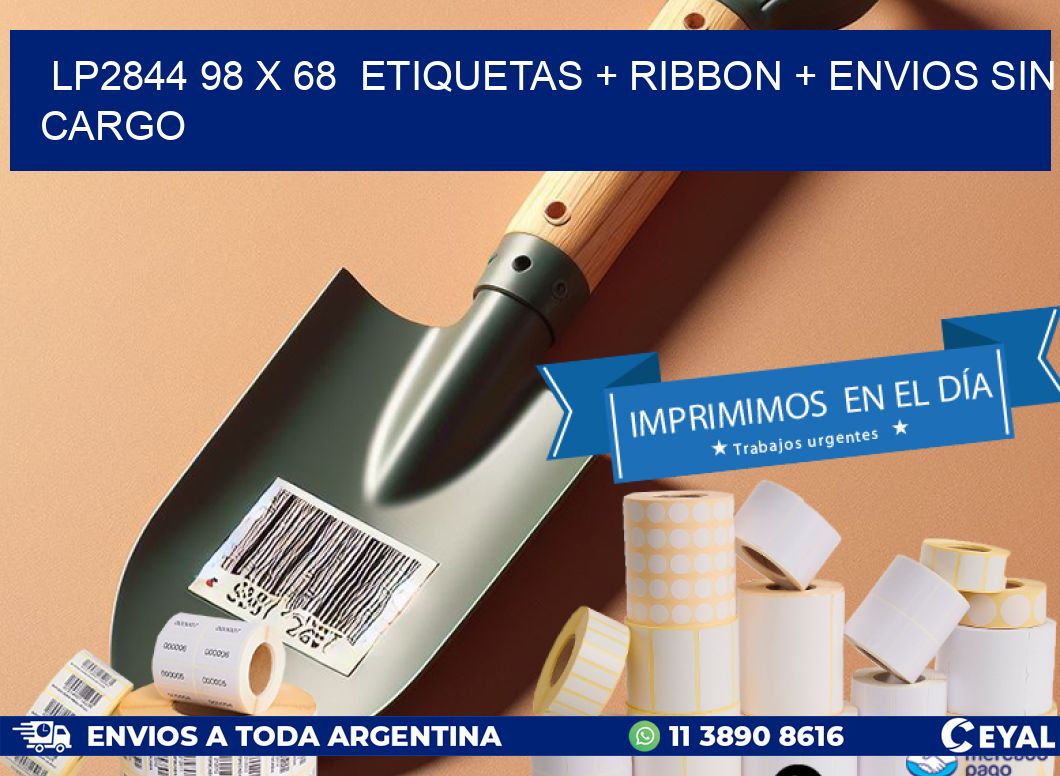 LP2844 98 x 68  etiquetas + ribbon + envios sin cargo