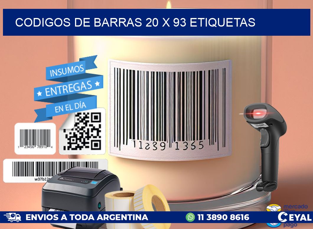 codigos de barras 20 x 93 etiquetas