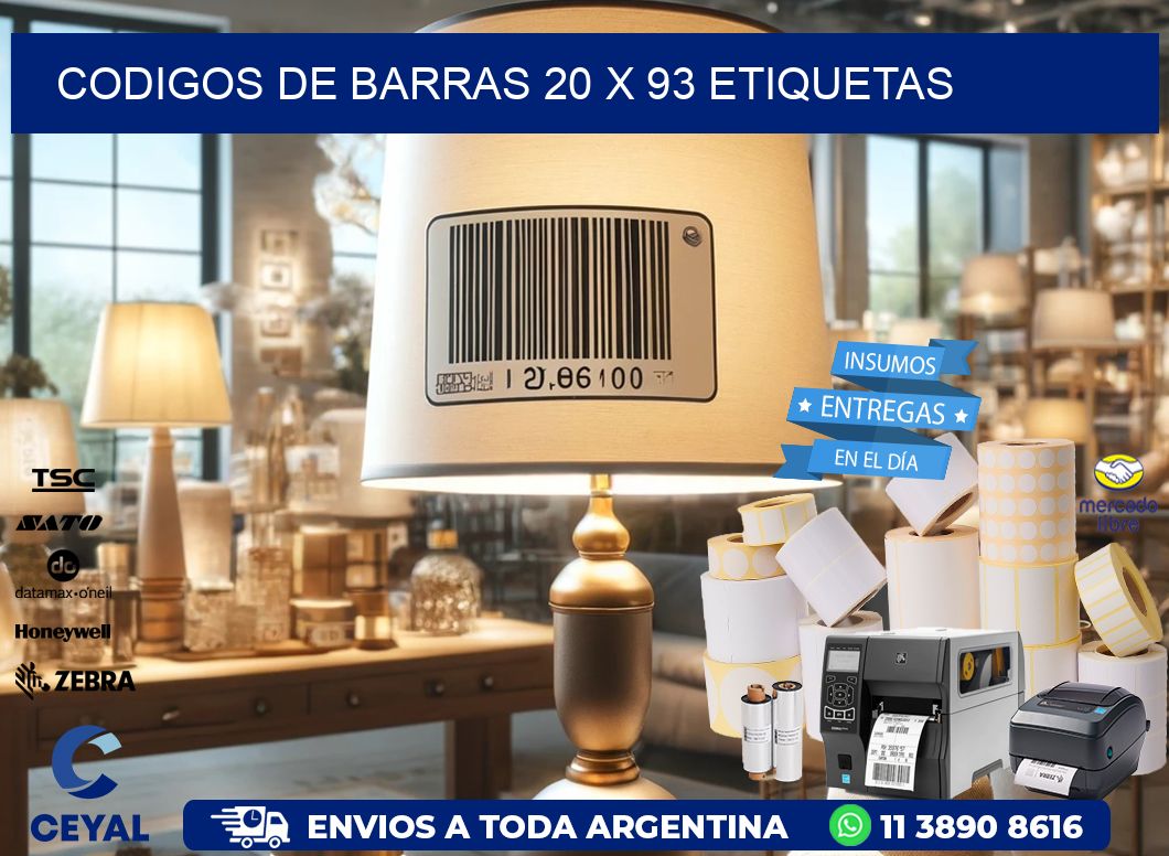 codigos de barras 20 x 93 etiquetas