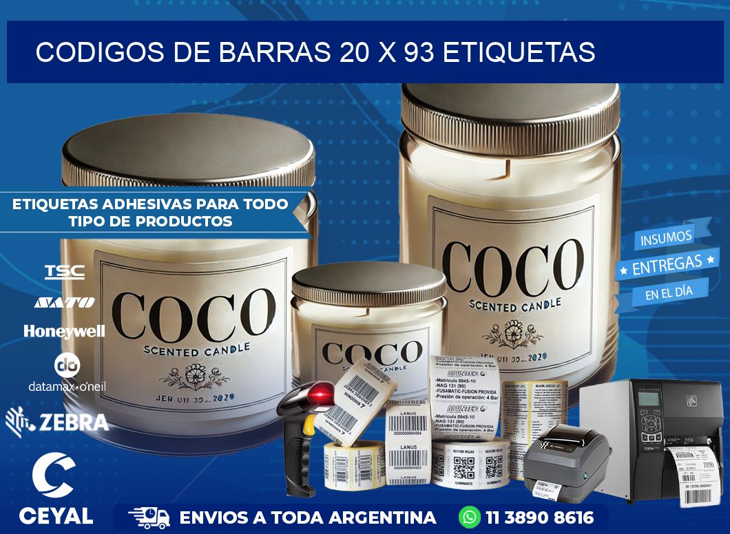 codigos de barras 20 x 93 etiquetas