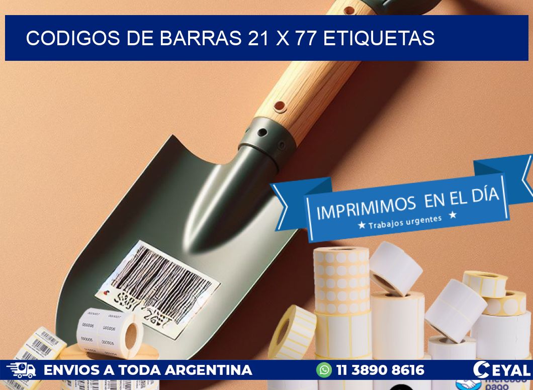 codigos de barras 21 x 77 etiquetas