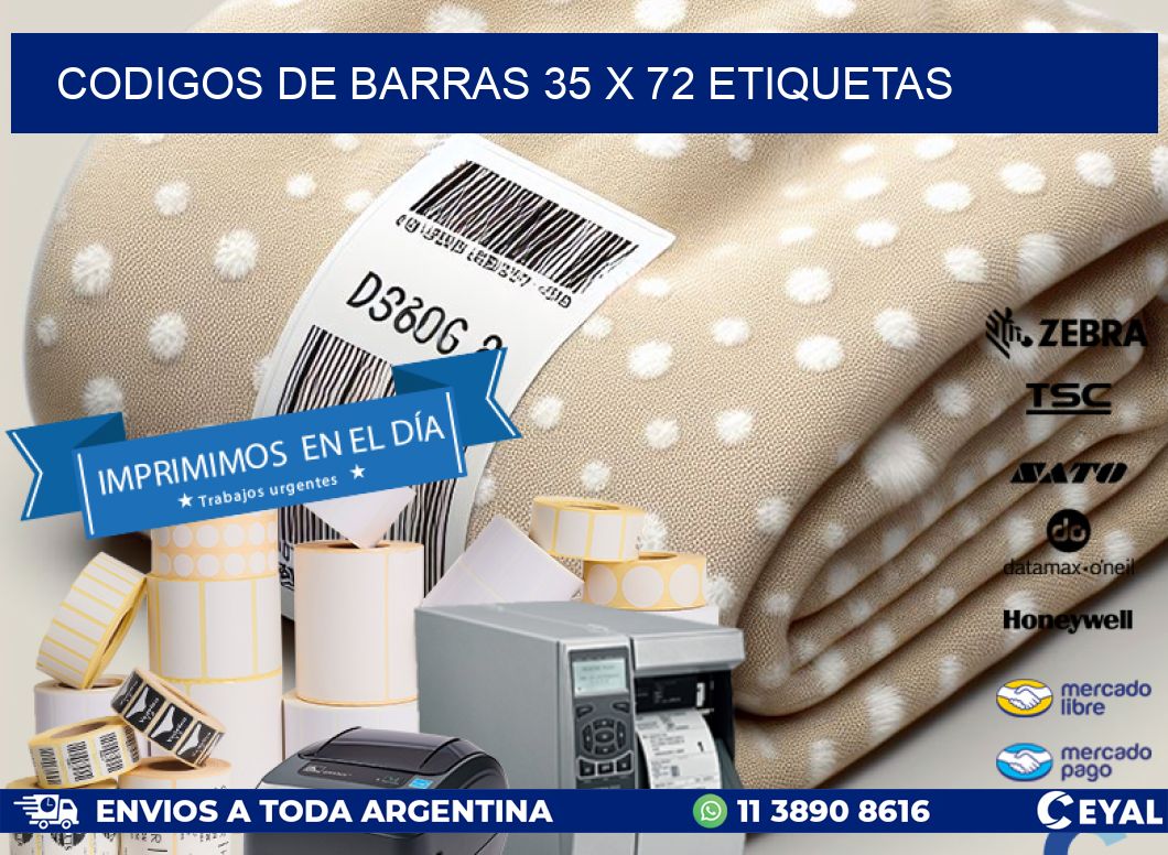 codigos de barras 35 x 72 etiquetas