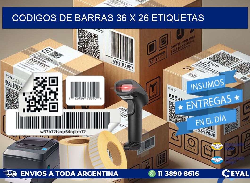 codigos de barras 36 x 26 etiquetas