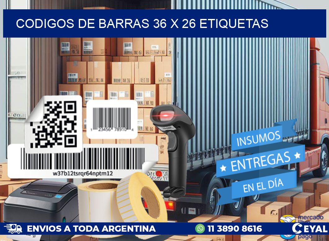 codigos de barras 36 x 26 etiquetas