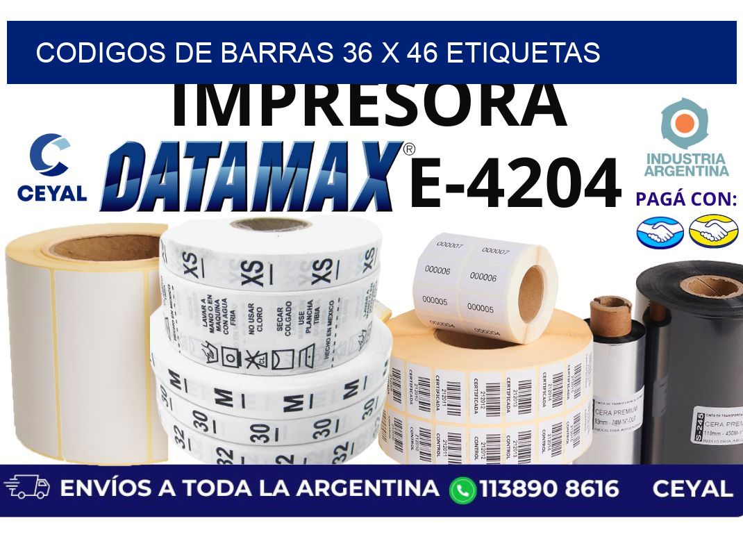 codigos de barras 36 x 46 etiquetas