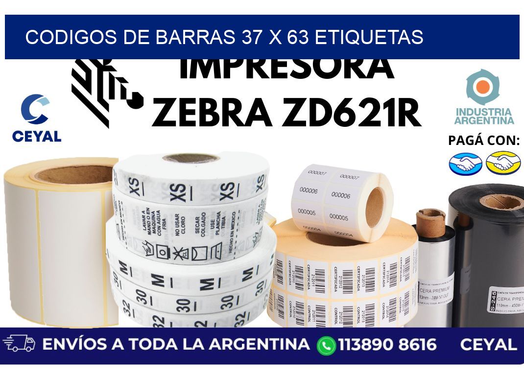 codigos de barras 37 x 63 etiquetas