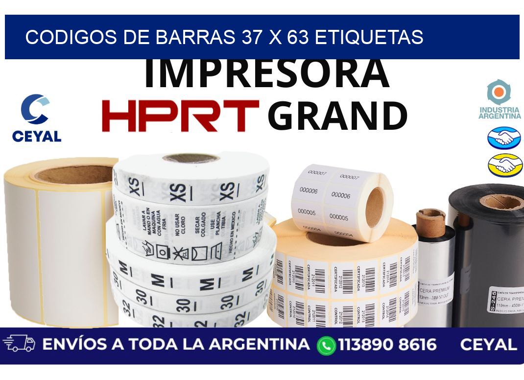 codigos de barras 37 x 63 etiquetas