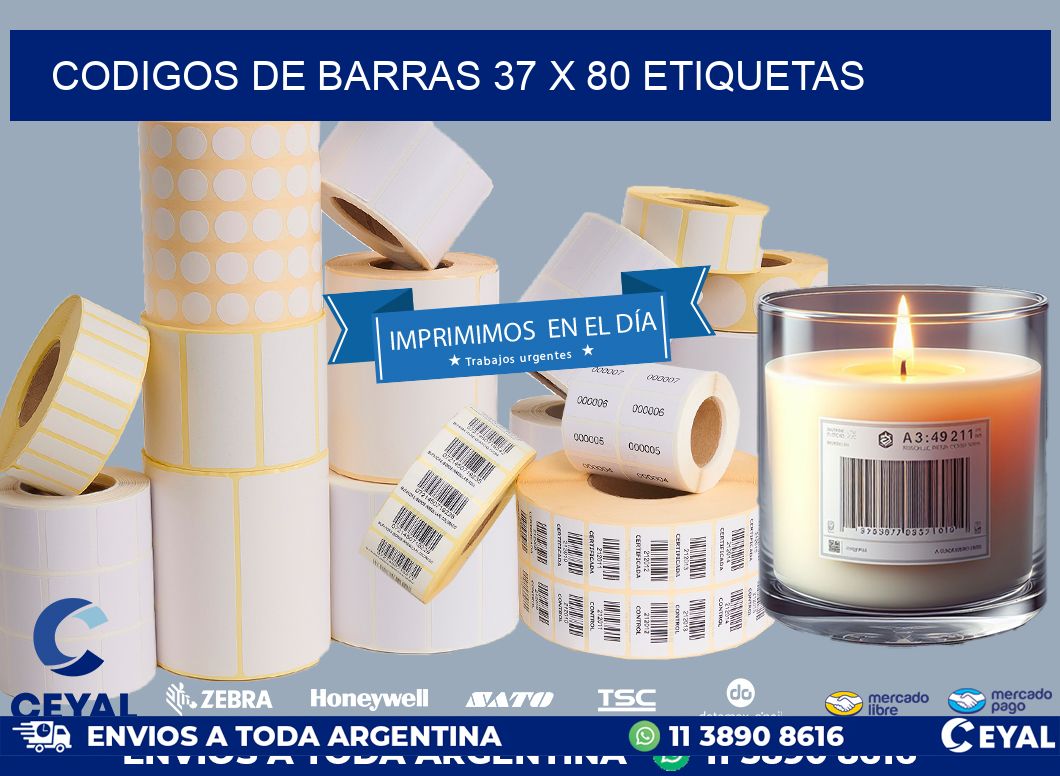 codigos de barras 37 x 80 etiquetas