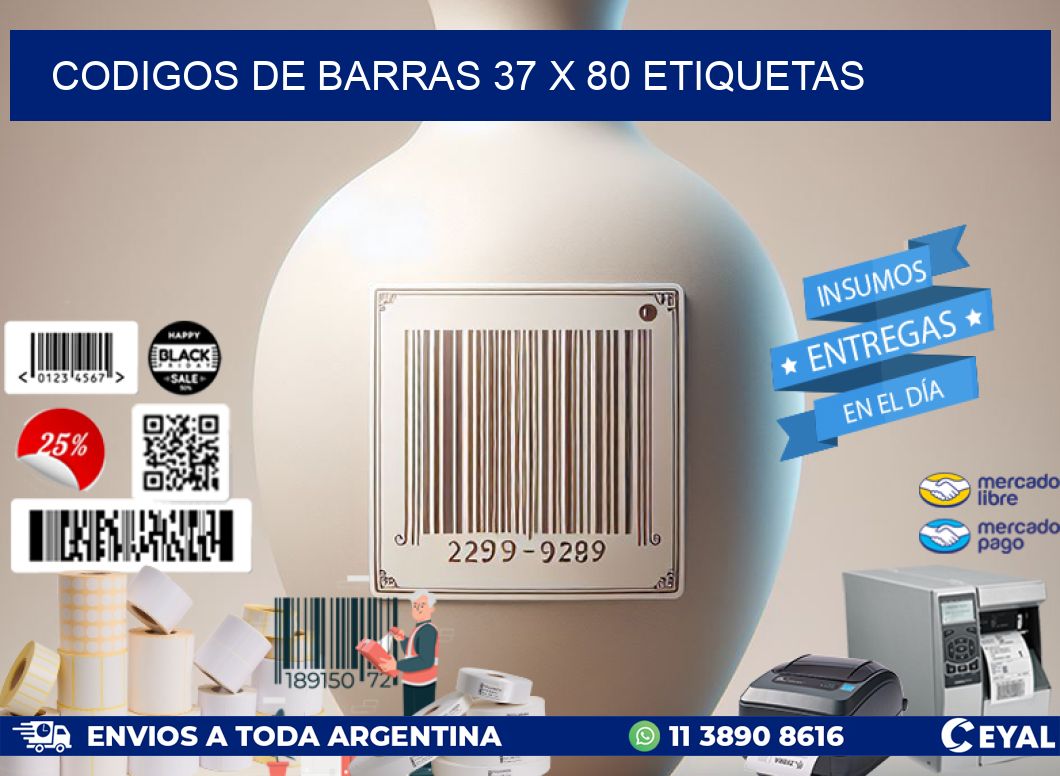 codigos de barras 37 x 80 etiquetas