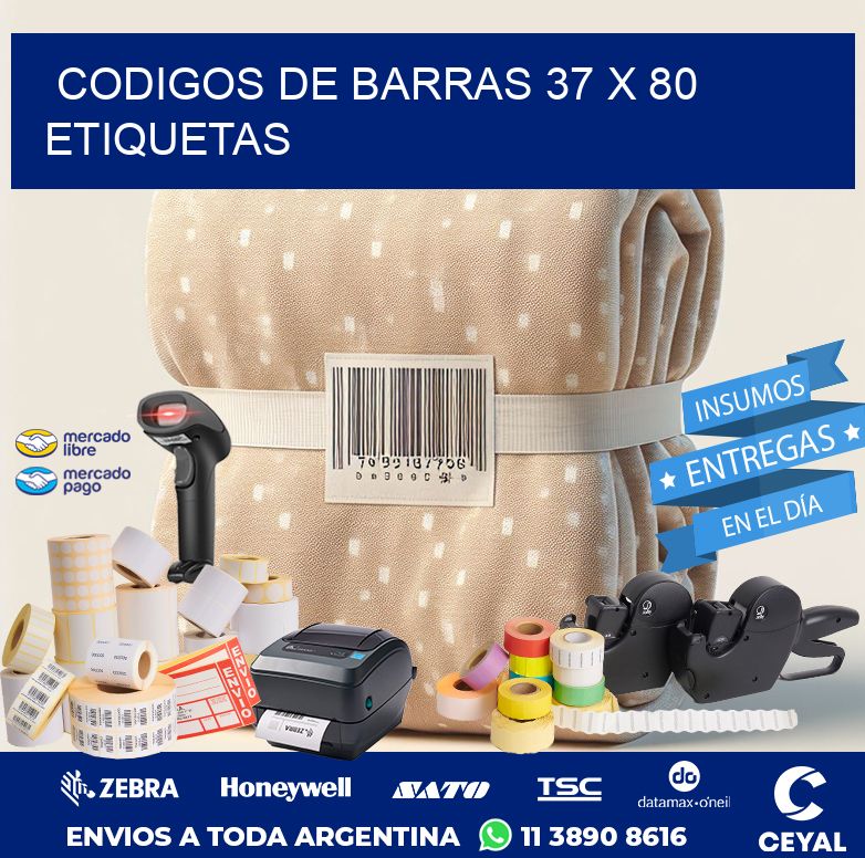 codigos de barras 37 x 80 etiquetas