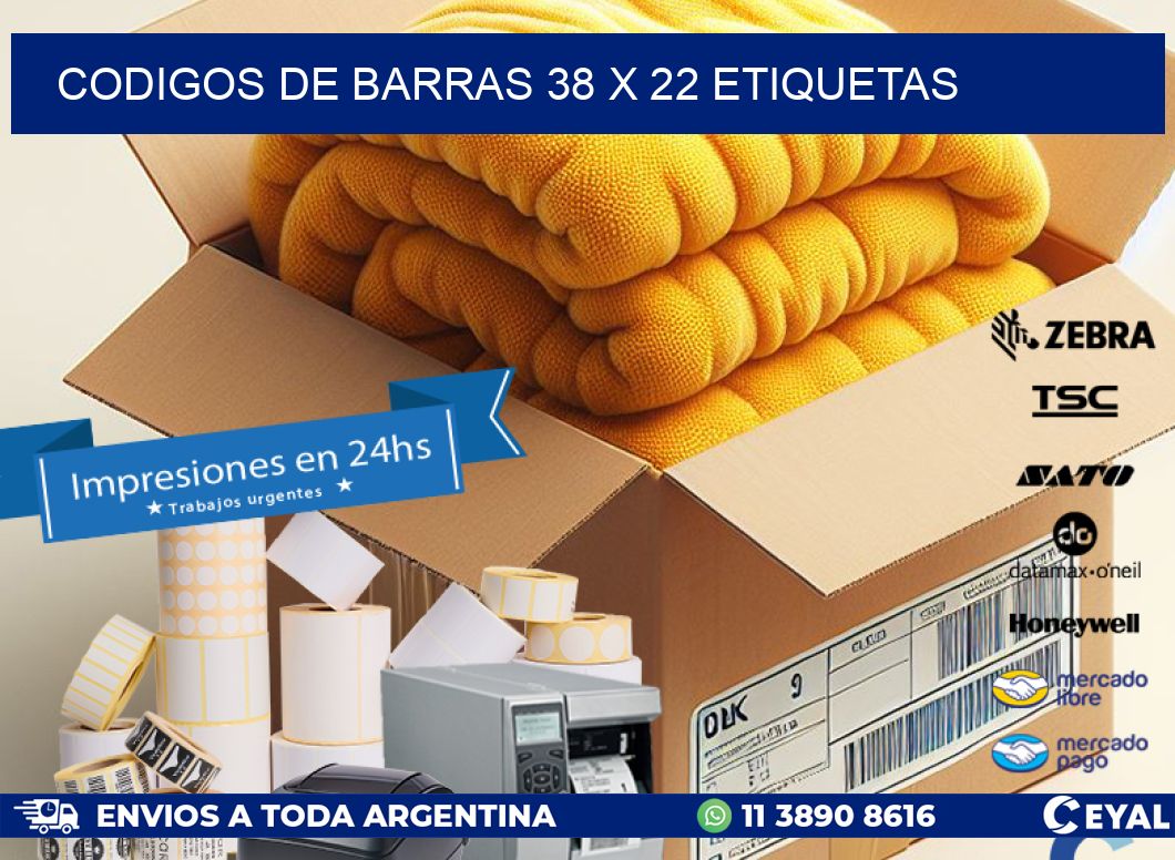 codigos de barras 38 x 22 etiquetas