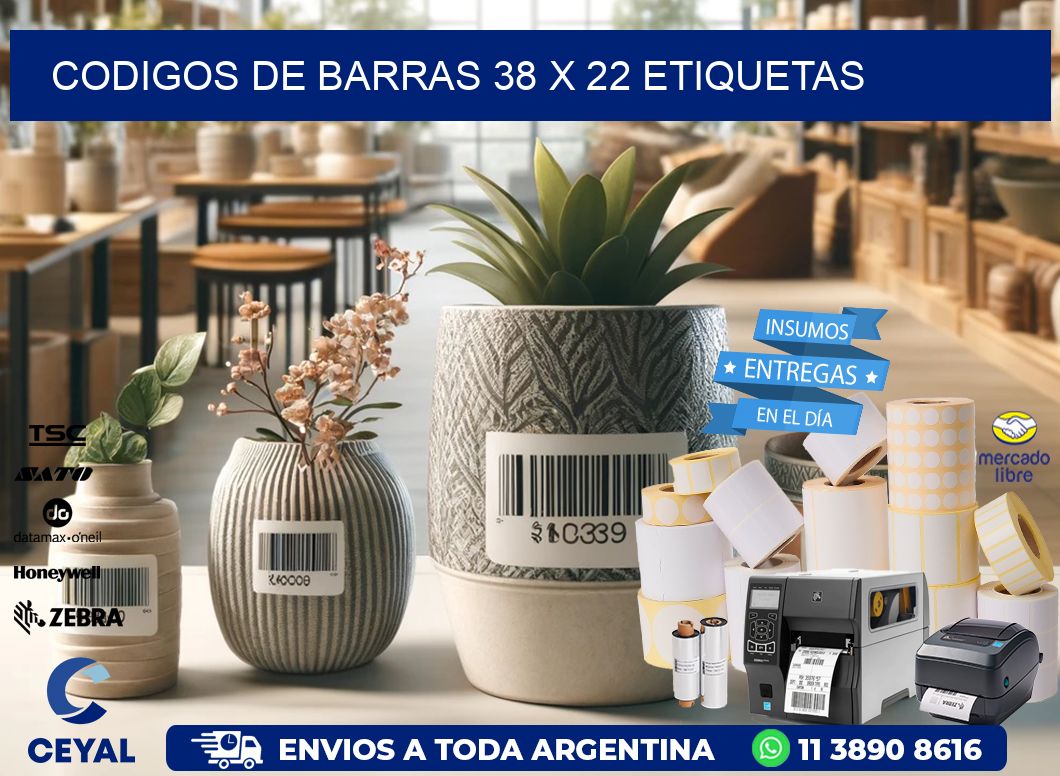 codigos de barras 38 x 22 etiquetas