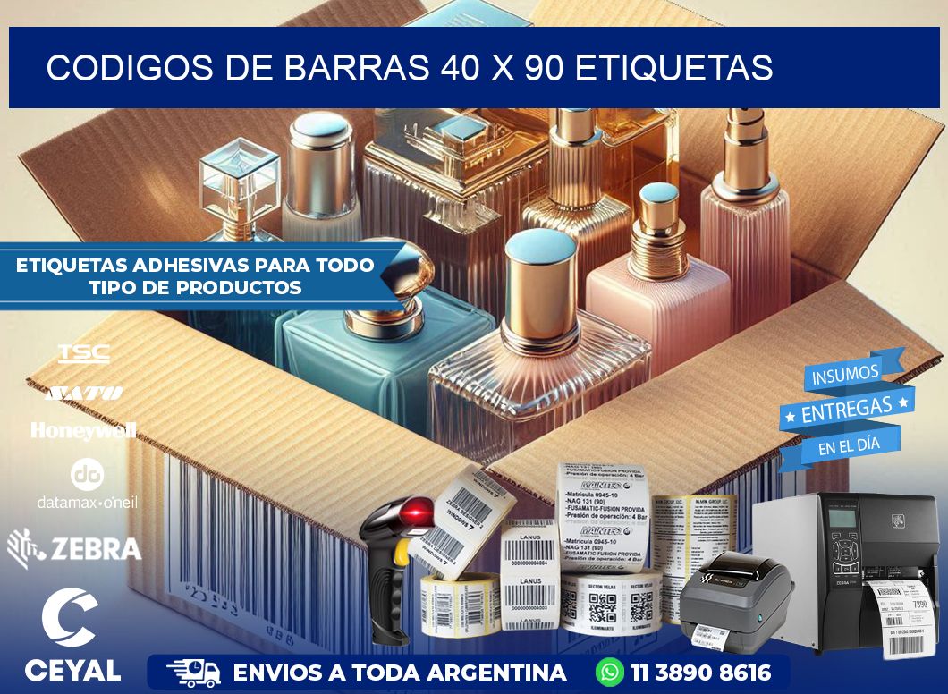 codigos de barras 40 x 90 etiquetas