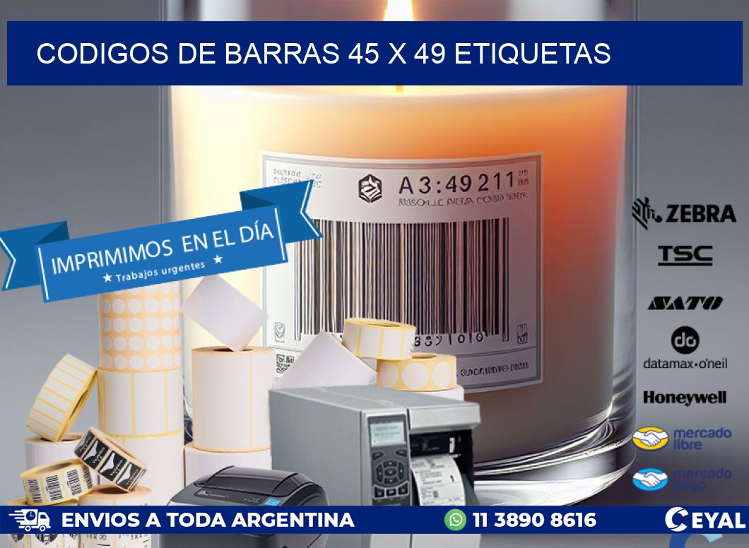 codigos de barras 45 x 49 etiquetas