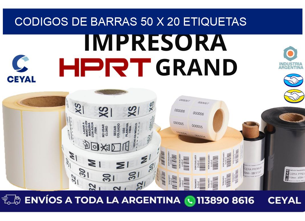codigos de barras 50 x 20 etiquetas