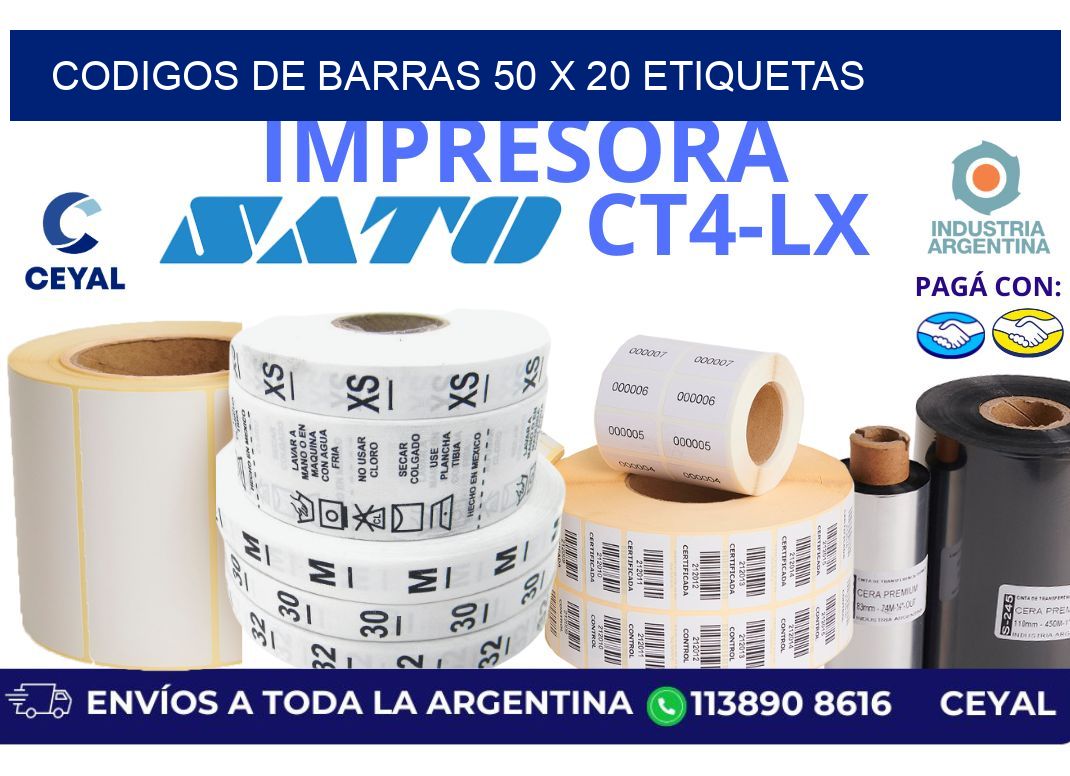codigos de barras 50 x 20 etiquetas