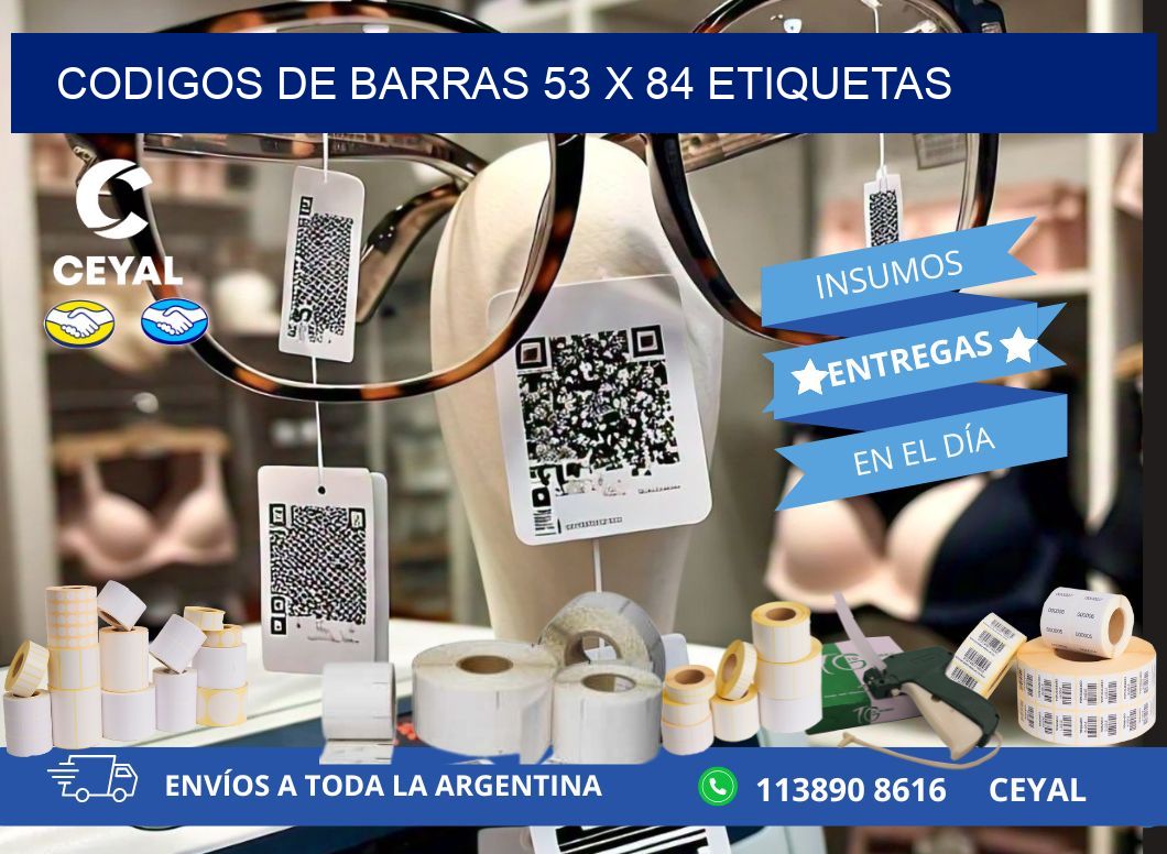 codigos de barras 53 x 84 etiquetas