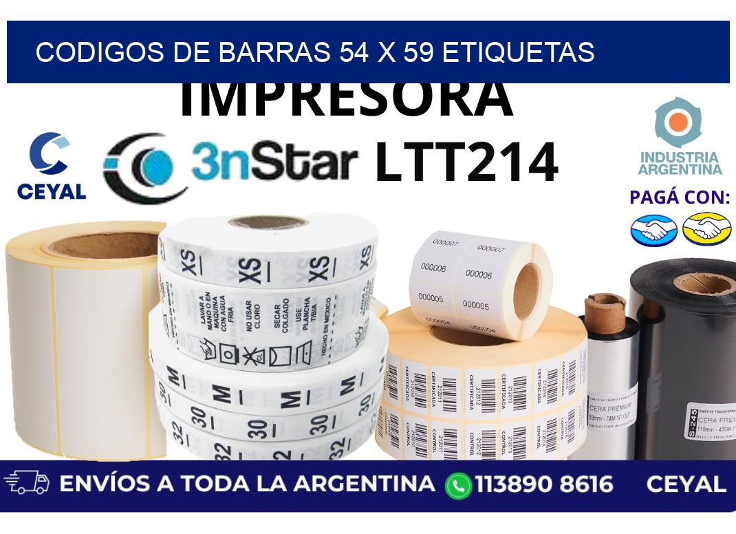 codigos de barras 54 x 59 etiquetas