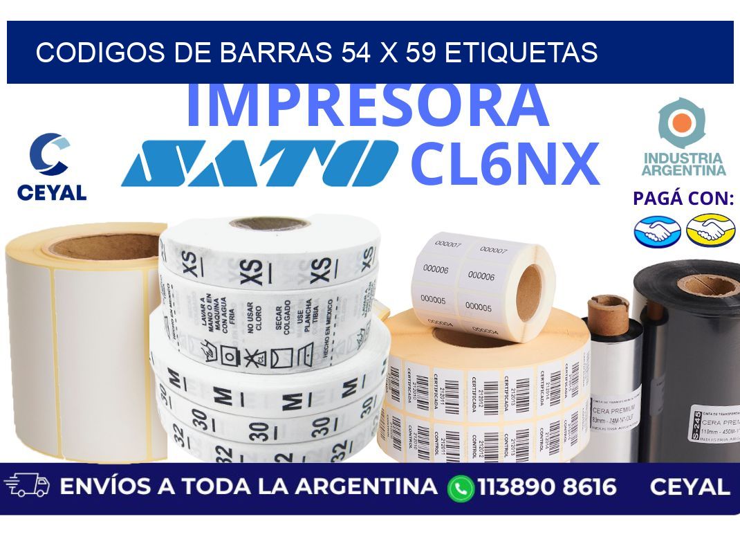 codigos de barras 54 x 59 etiquetas
