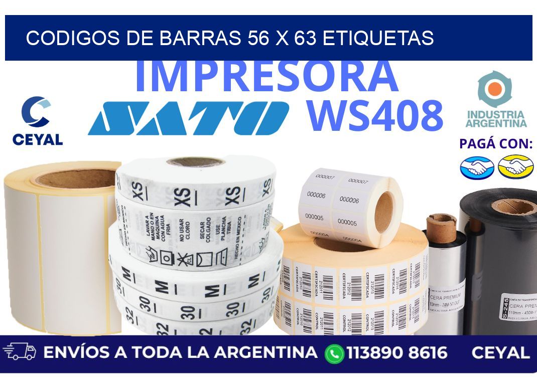 codigos de barras 56 x 63 etiquetas