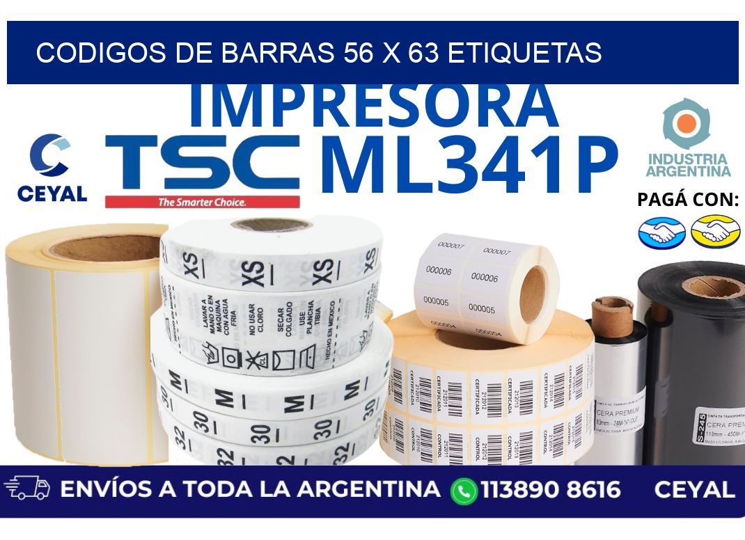 codigos de barras 56 x 63 etiquetas