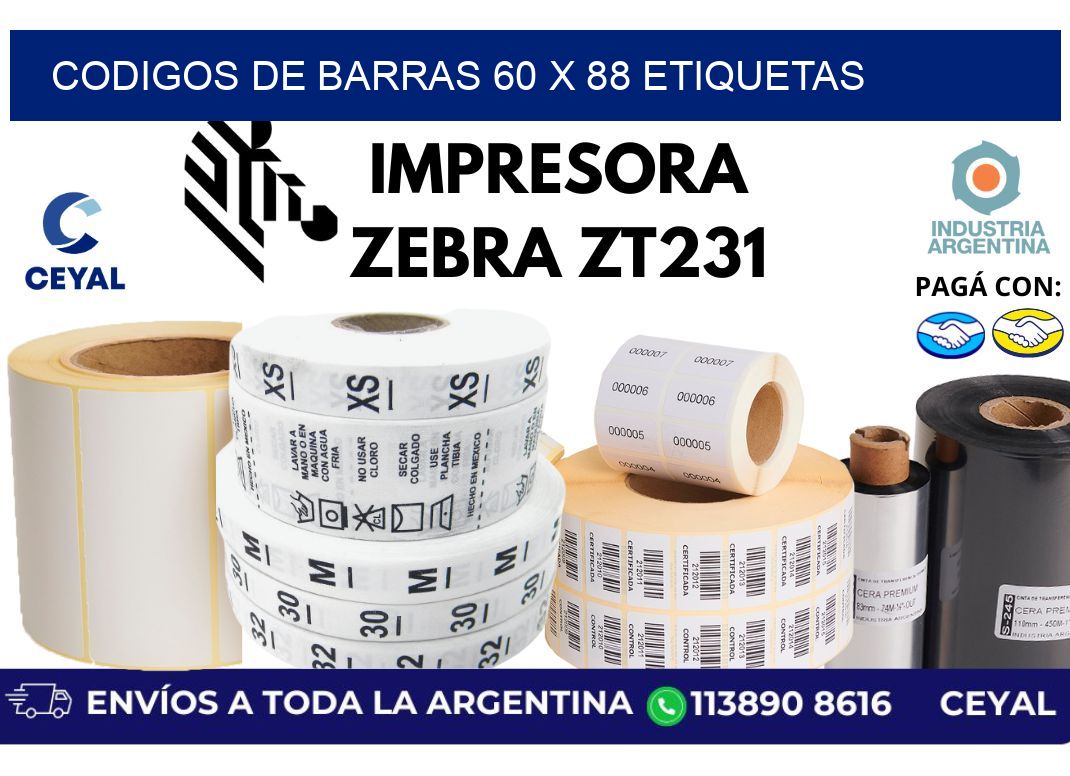 codigos de barras 60 x 88 etiquetas
