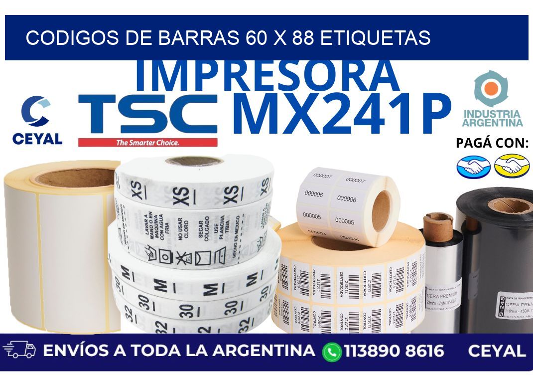 codigos de barras 60 x 88 etiquetas