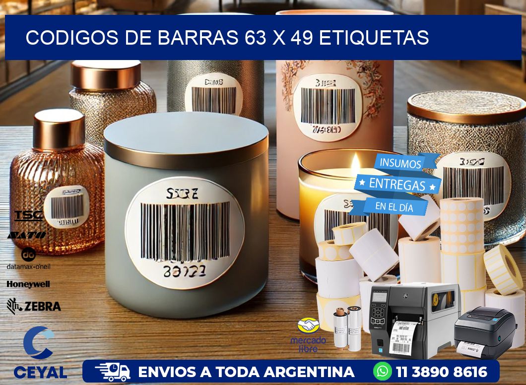 codigos de barras 63 x 49 etiquetas