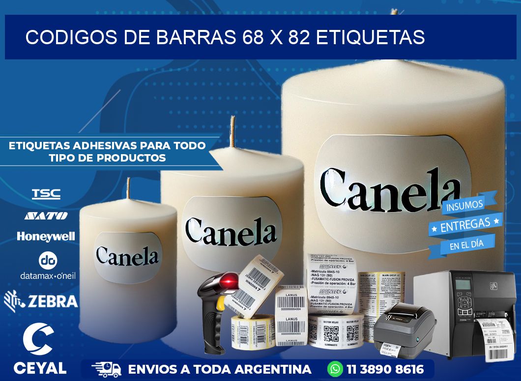 codigos de barras 68 x 82 etiquetas