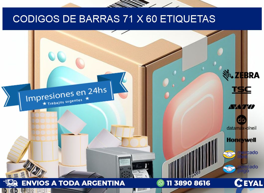 codigos de barras 71 x 60 etiquetas
