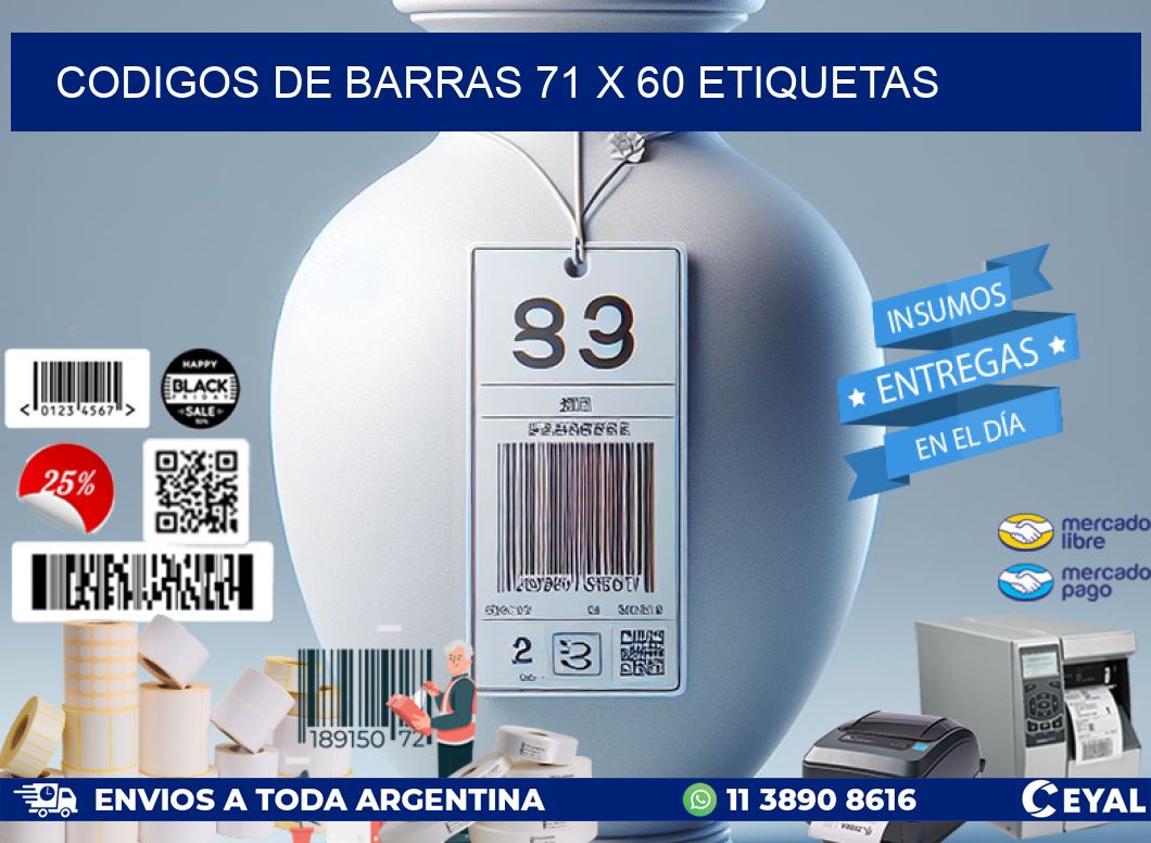 codigos de barras 71 x 60 etiquetas